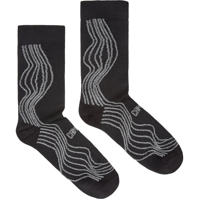 Camper Socks - Unisex Socks - Black, Size S, Cotton Fabric