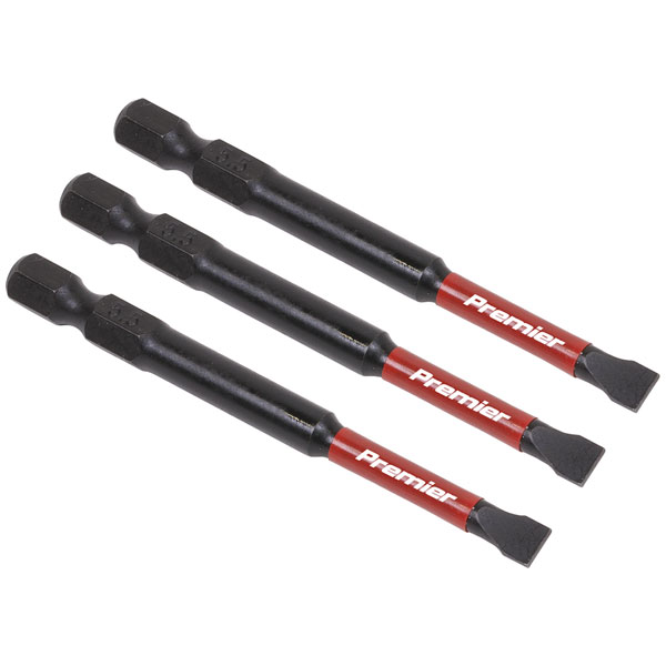 Sealey AK8252 Slotted 5.5mm Impact Power Tool Bits 75mm - 3pc