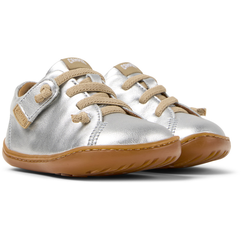 Camper Peu - Smart casual shoes for First walkers - Grey, size 4.5, Smooth leather