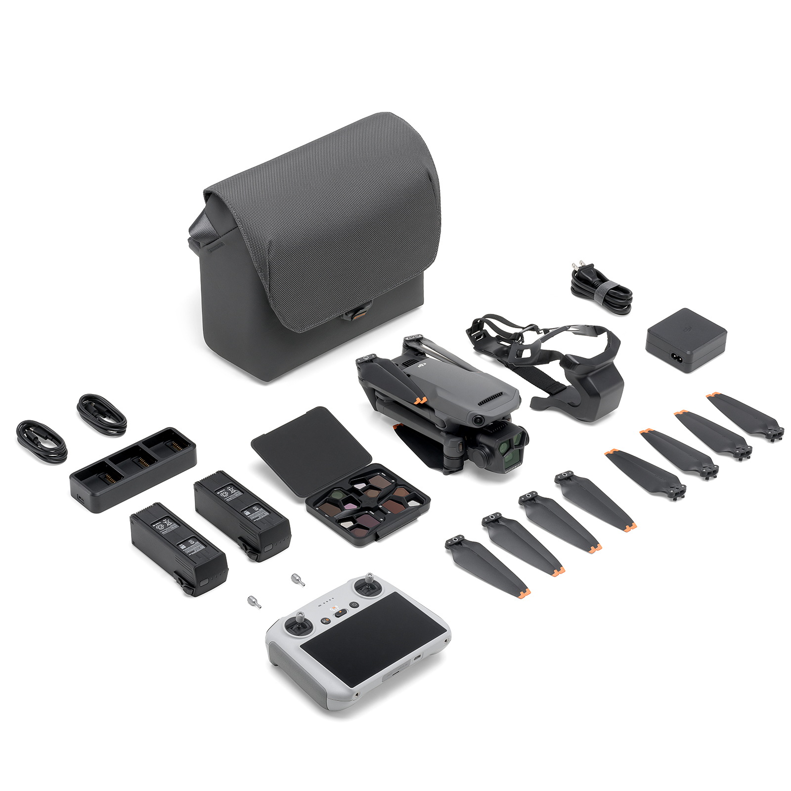 DJI Mavic 3 Pro Drone Fly More Combo with DJI RC Remote Controller - Grey, Silver/Grey