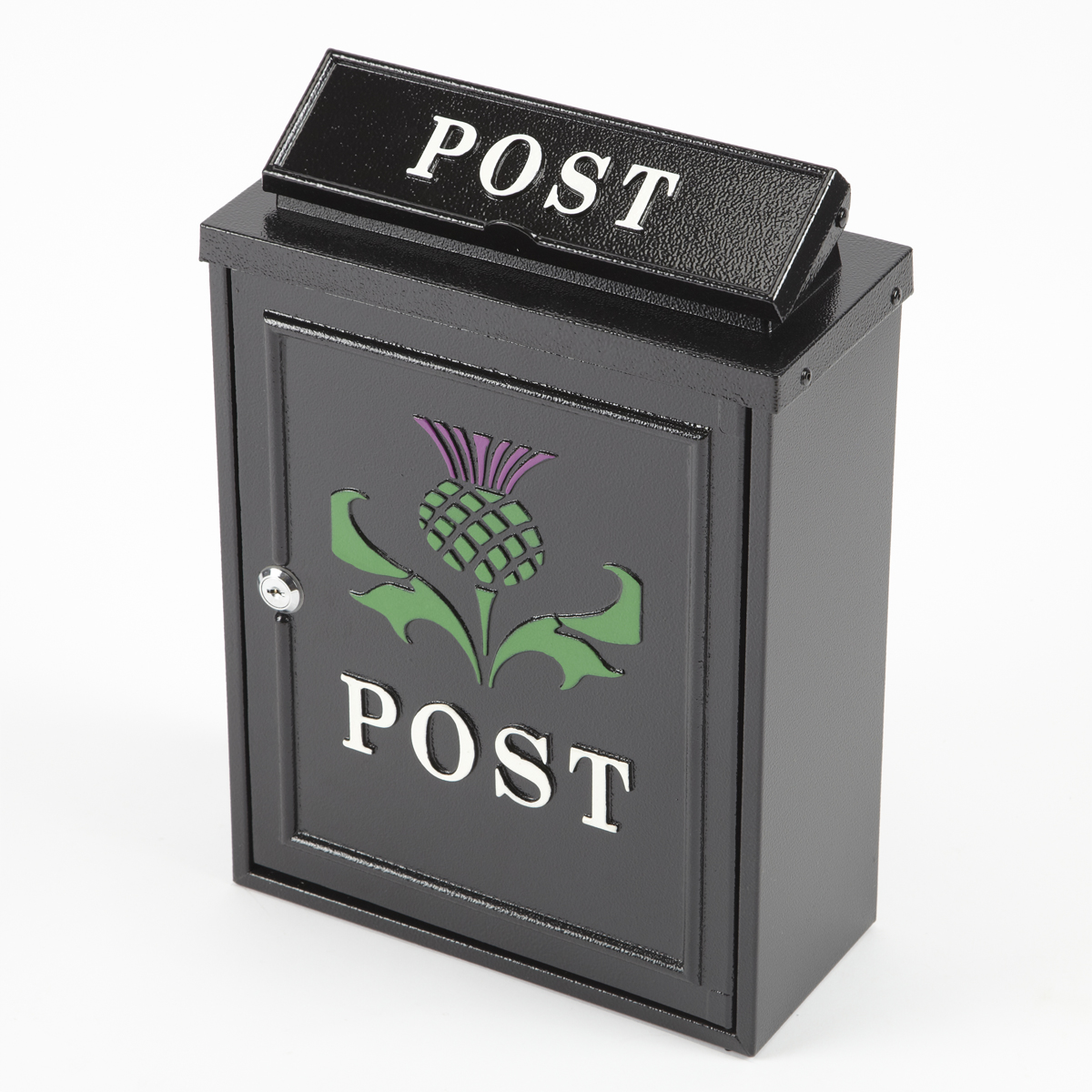 Arboria Cast Aluminium Post Box, Black - Thistle