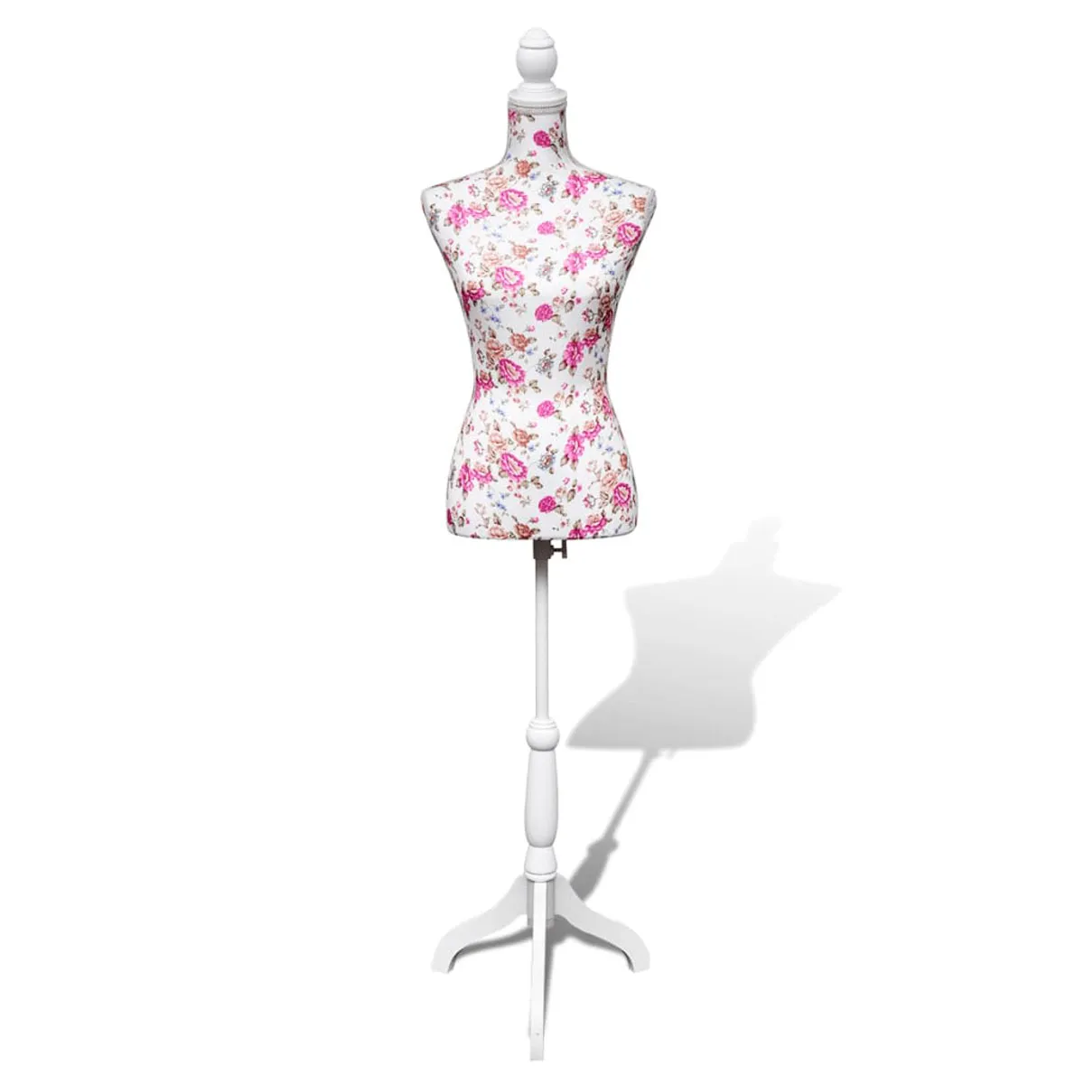 VidaXL Ladies Bust Display Mannequin Cotton White With Rose