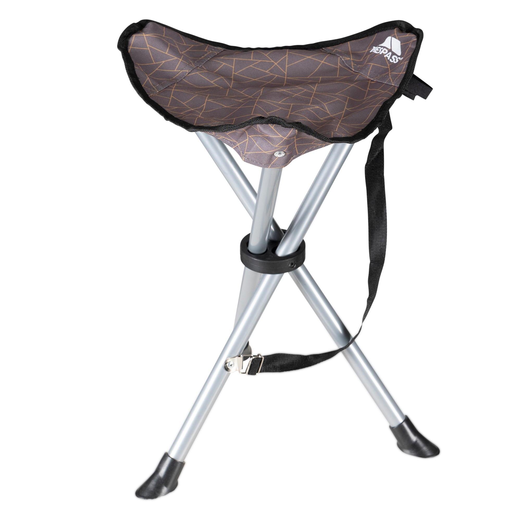 Trespass Unisex Ritchie Tripod Camping Stool/Chair (Storm Grey Print) - One Size
