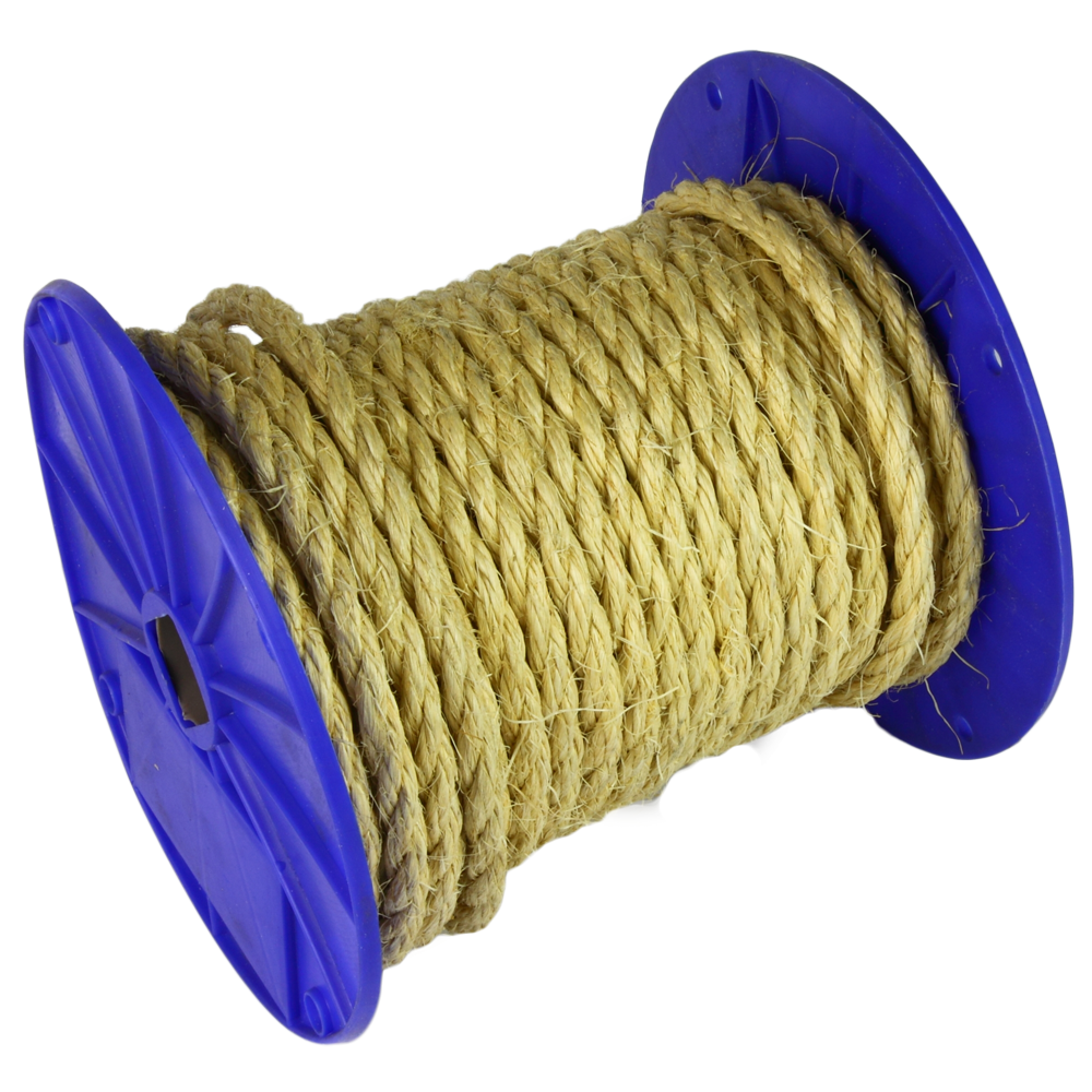 Eliza Tinsley 8mm Natural Sisal Rope Twist 3 Strand (Reel of 73m) Size