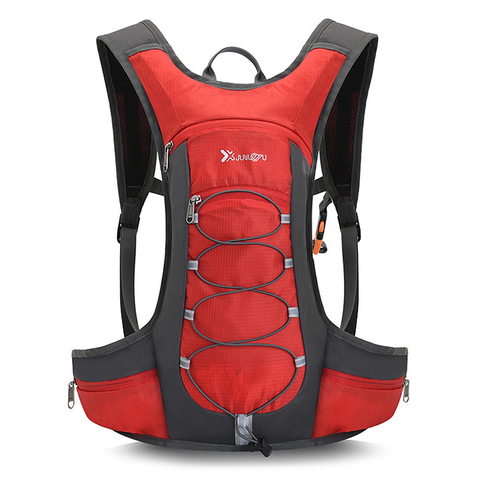 Wosawe Outdoor Sports 10L Bike Hydration Backpack Lightweight Hiking Backpack Daypack Shoulder Bag for Outdoor Camping red