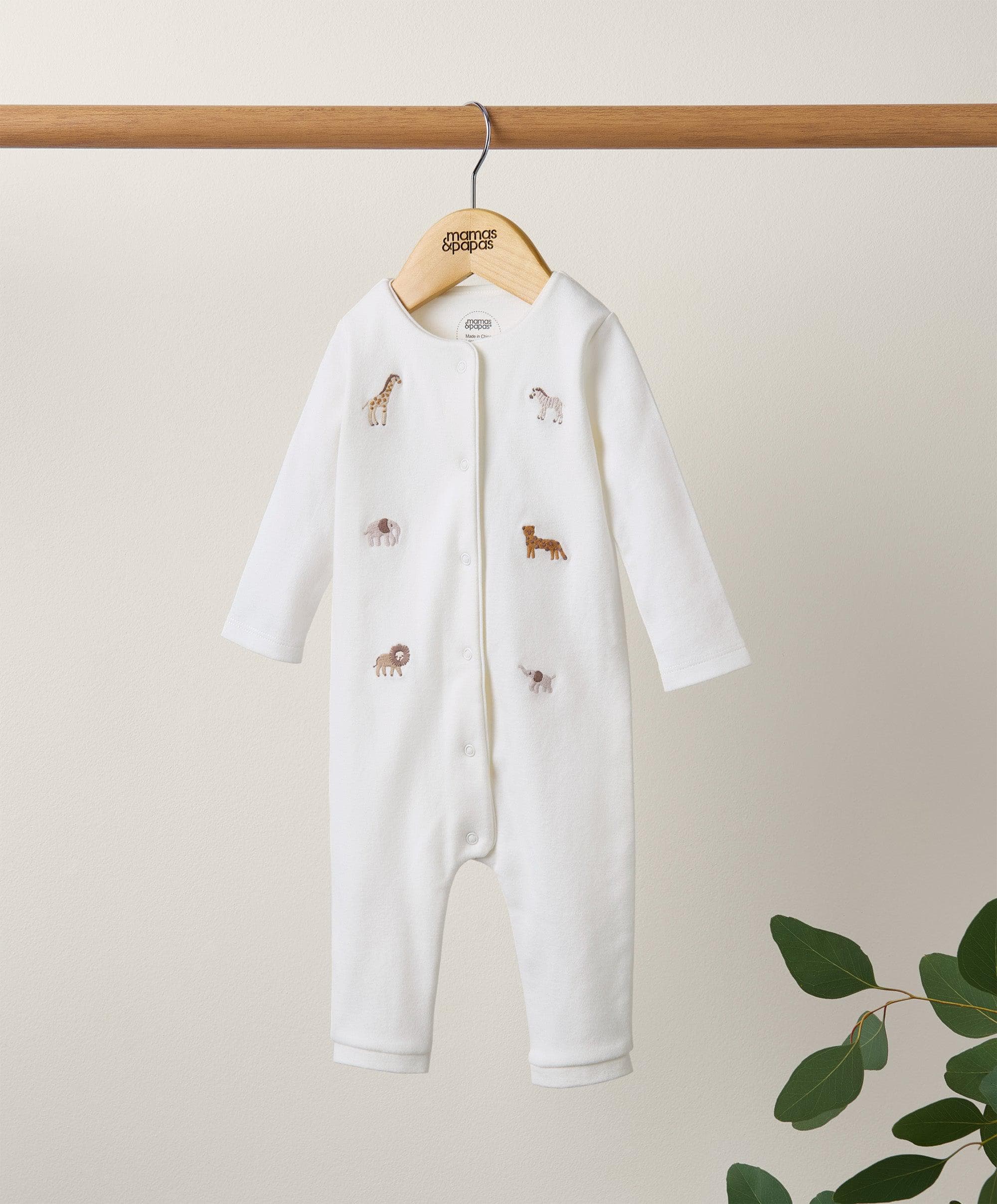 Mamas & Papas Safari Embroided Romper
