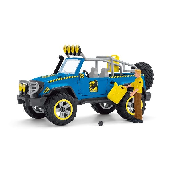  Dinosaurs Off-road Vehicle With Dino Outpost Toy Playset - Black