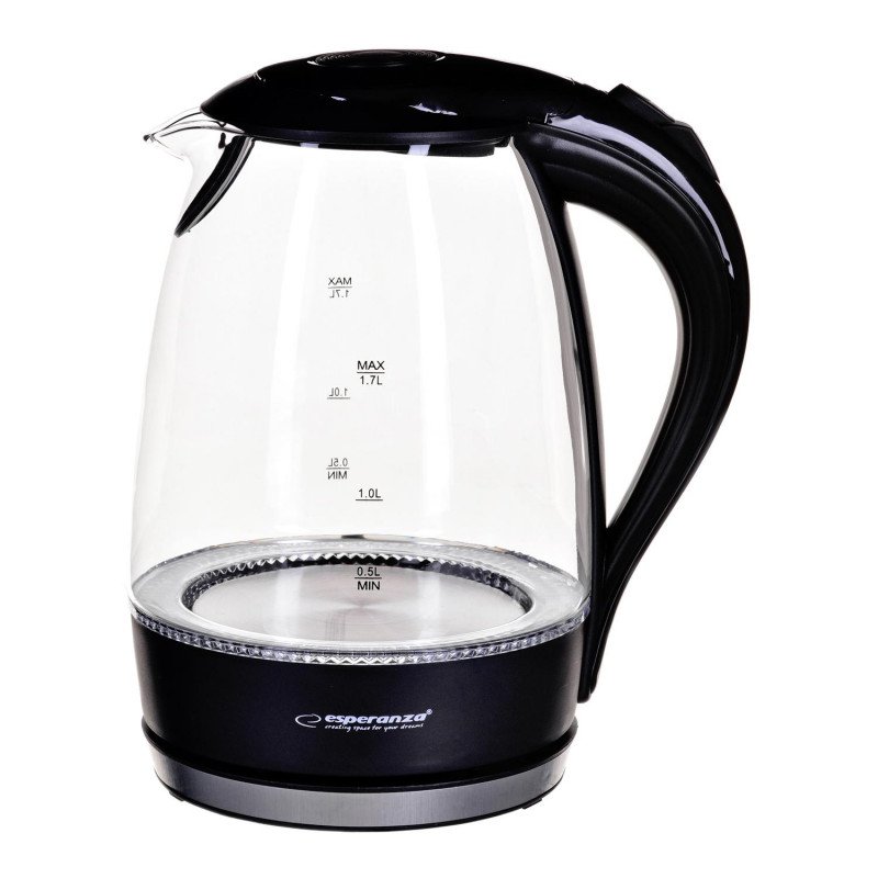 Esperanza - Electric Kettle with LED - Black