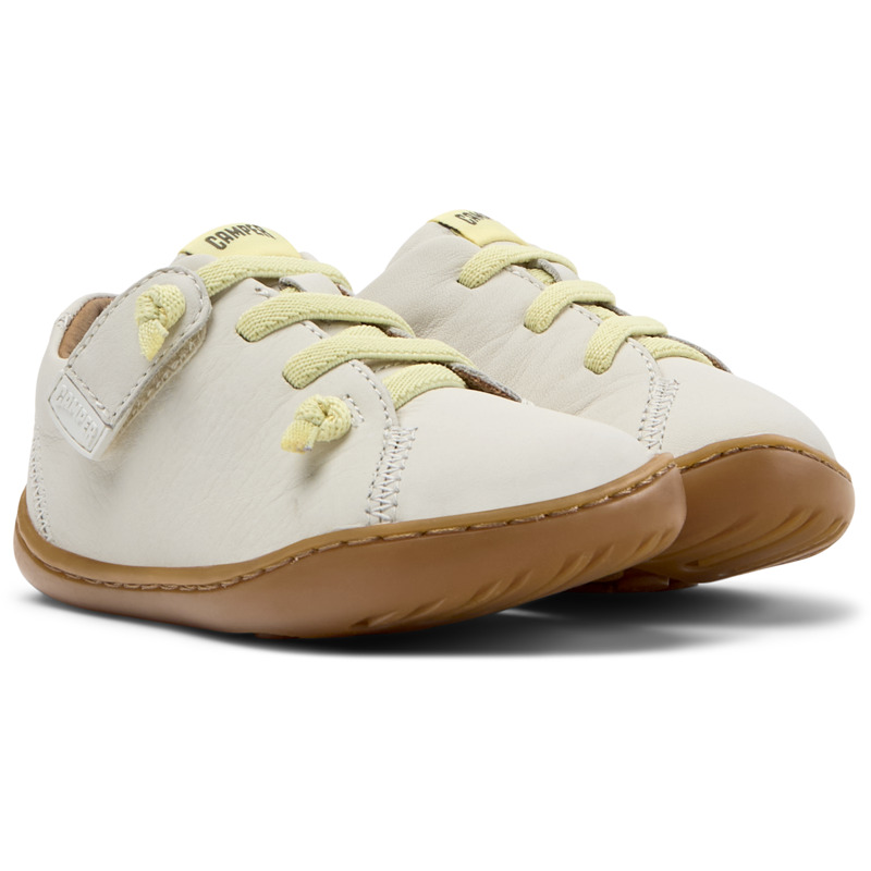 Camper Peu - Smart casual shoes for First walkers - White, size 4.5, Smooth leather