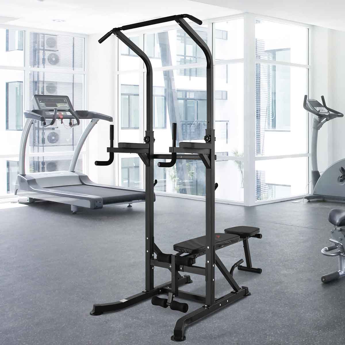 Homcom Adjustable&folded Dip Stands Multi-function Pull-ups Sit-ups Fitness Tools Gym Home