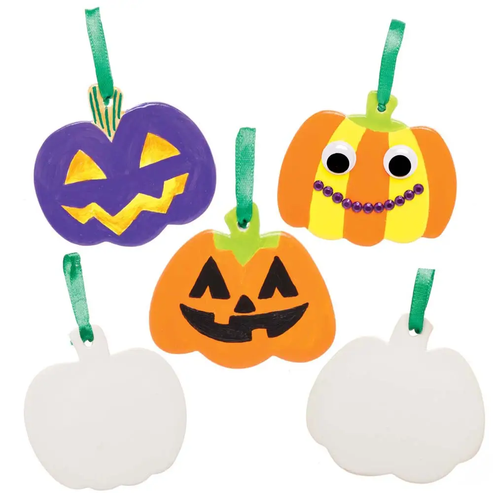 Baker Ross Pumpkin Ceramic Decorations (Box of 5)