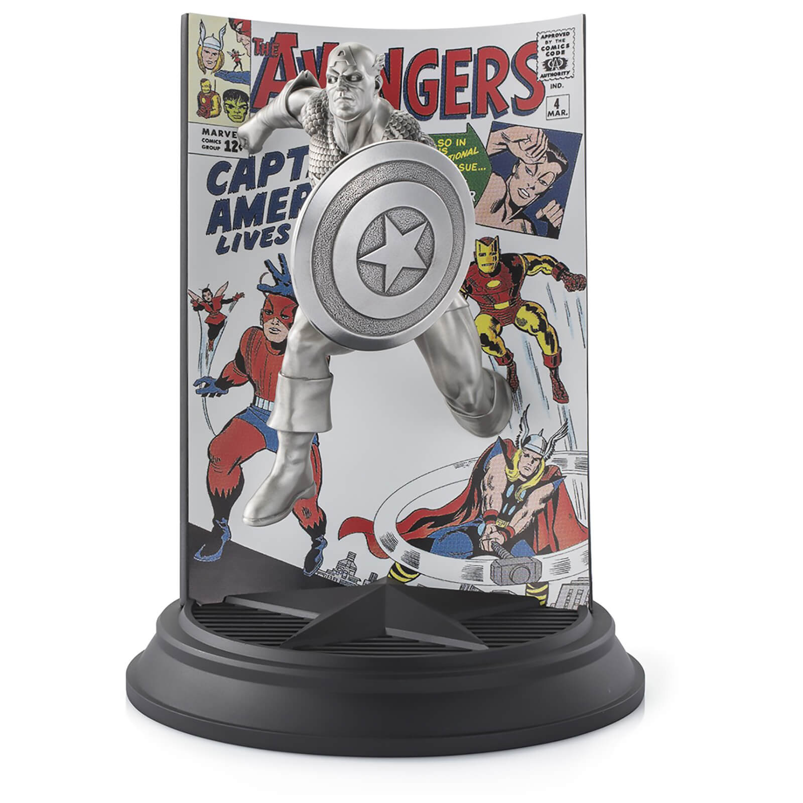 Royal Selangor Marvel By Royal Selangor 0179020 Limited Edition Captain America The A Colour - Pewter