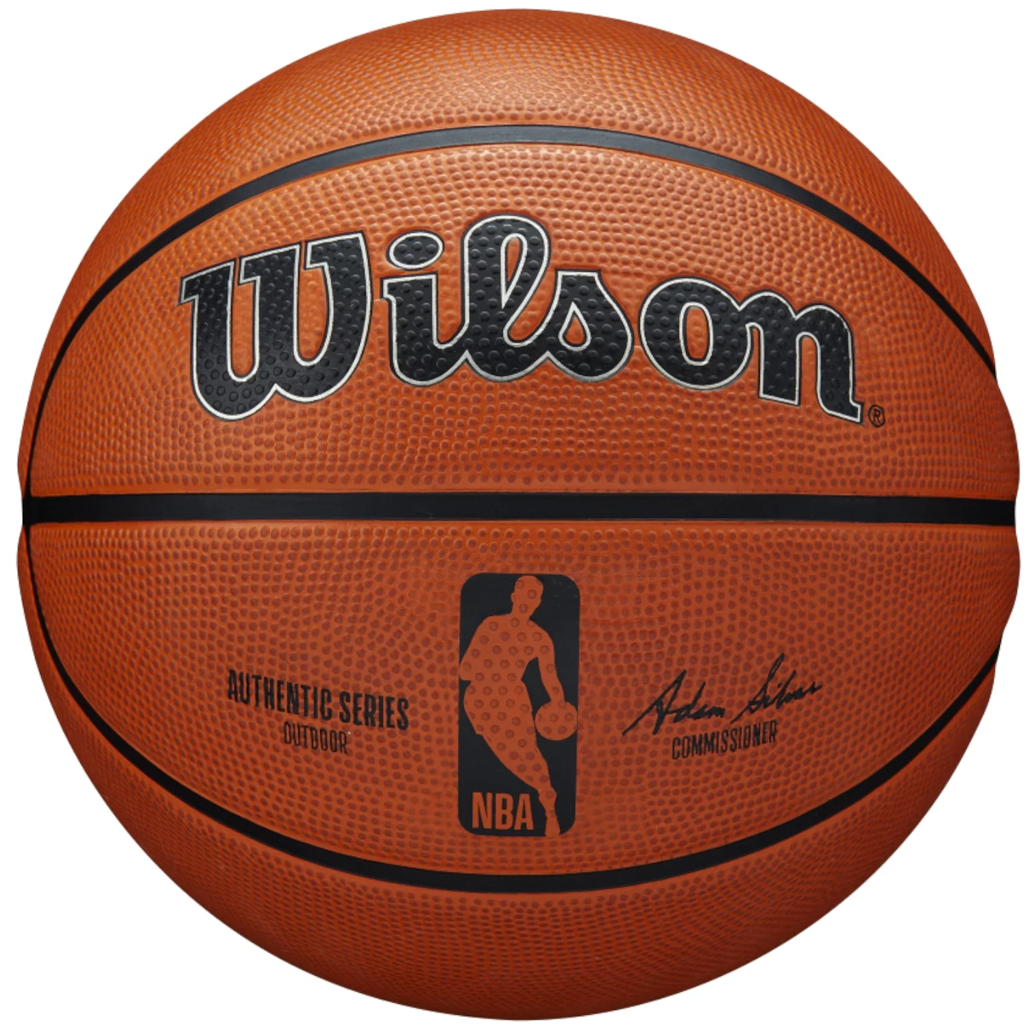Wilson Nba Authentic Series Outdoor Basketball, Silver, Unisex, Balls & Gear, WTB7300XB06