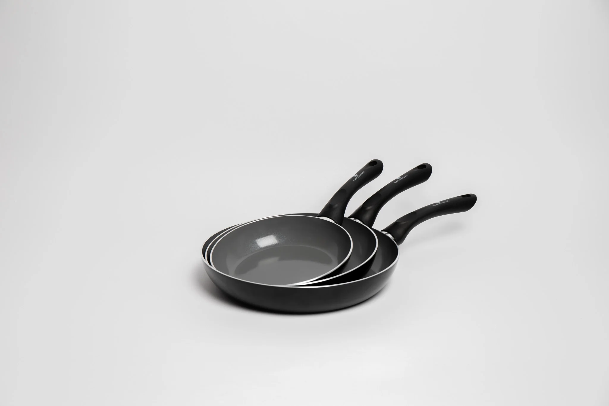 Masterclass Can-To-Pan Recycled Aluminium & Ceramic Non-Stick Frying Pan Bundle with Frying Pans Sized 20cm, 24cm & 28cm