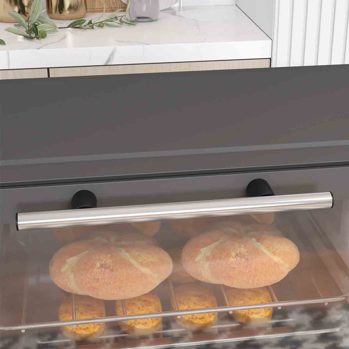 9L Mini Electric Oven with Timer - Grey