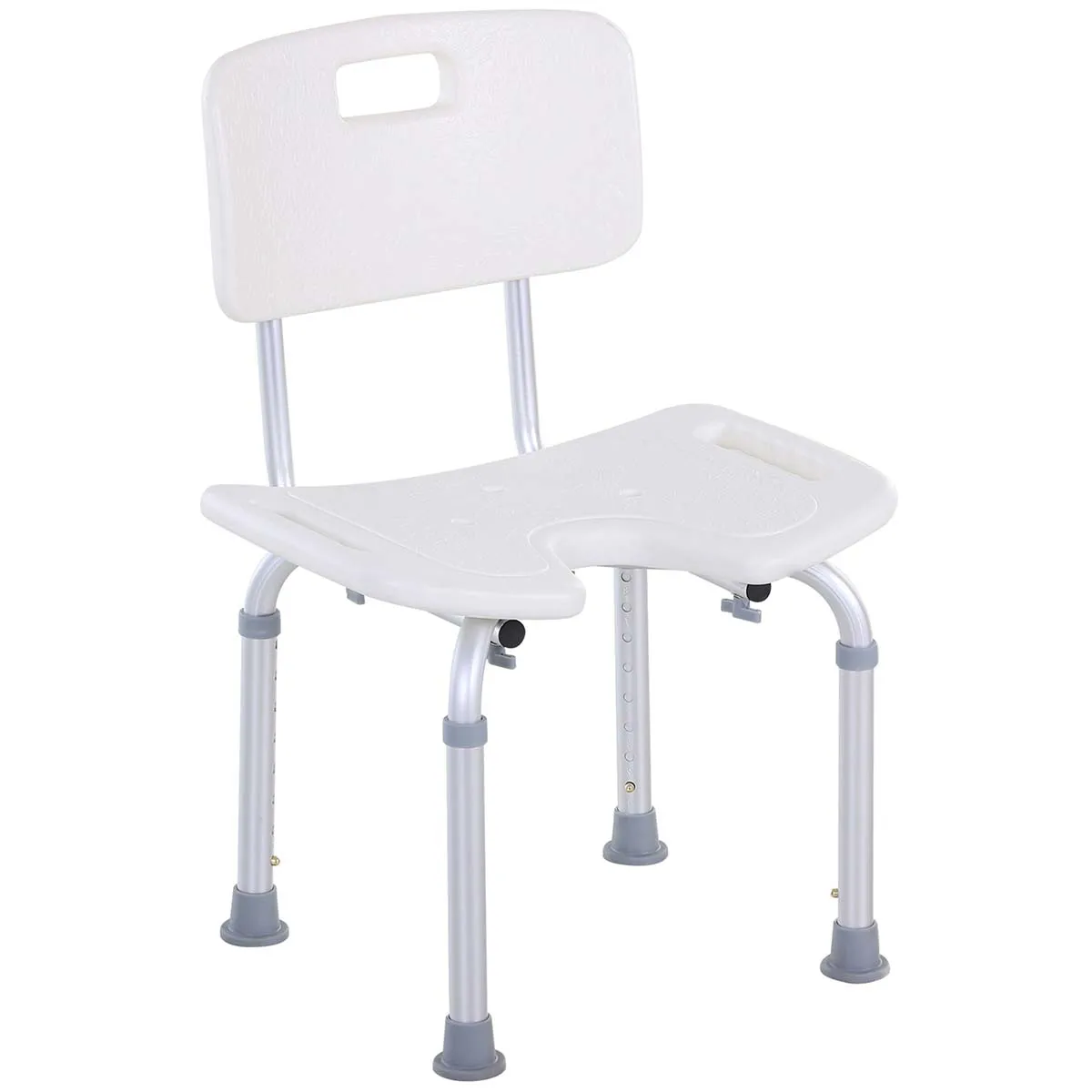 Homcom Shower Stool Plastic White