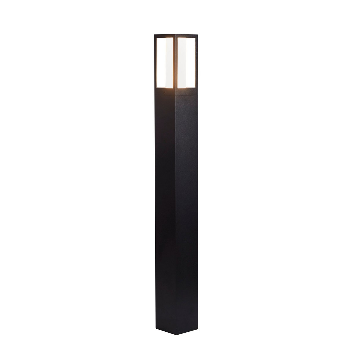 Searchlight Lighting Avenue Outdoor Post Black, Matt White Polycarbonate