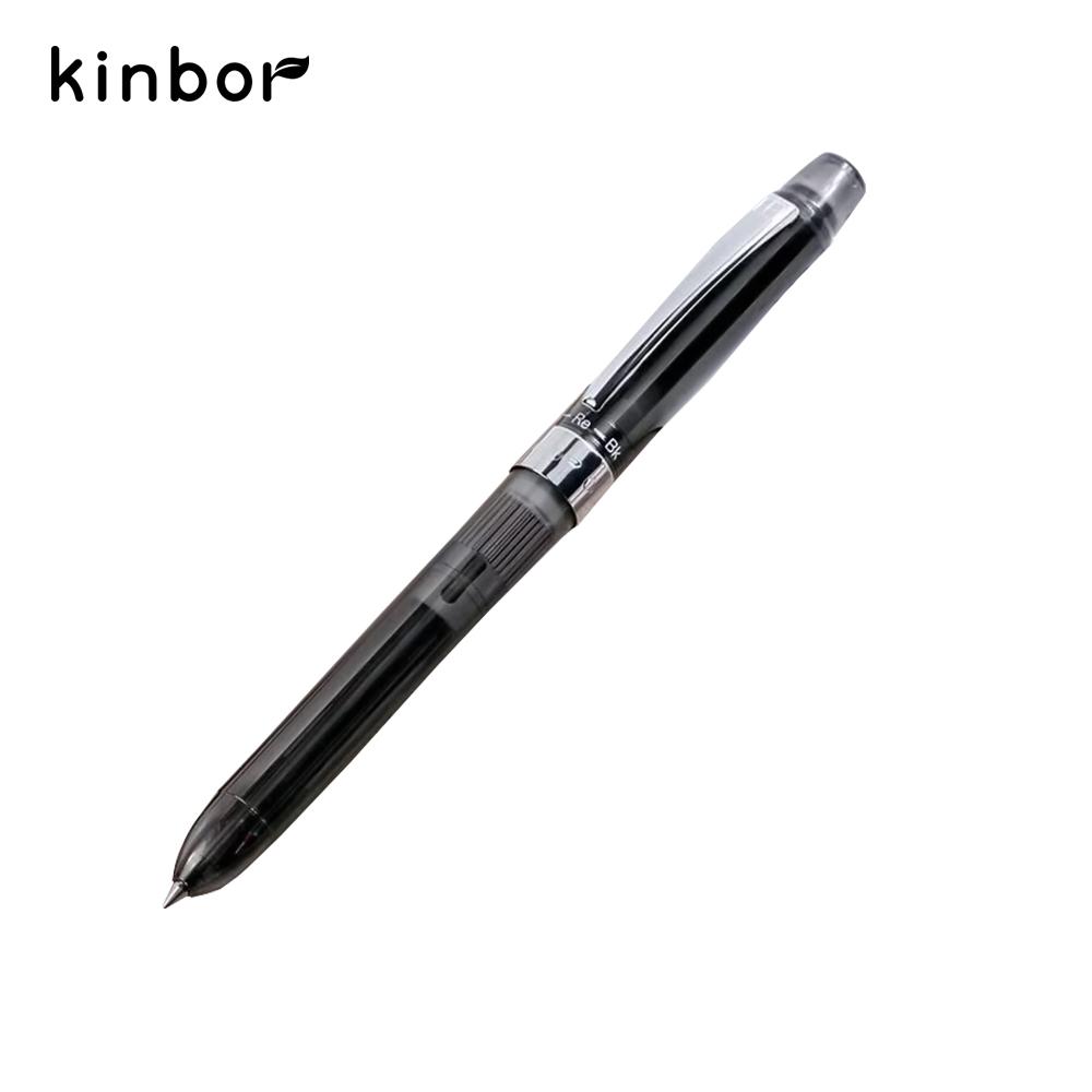 TOMTOP JMS Kinbor Rolling Pens Preum Rotating Round Ballpoint Pen Fine Point (0.5mm) Black Ink Signature Refillable Pen Office Business Study Gift grey