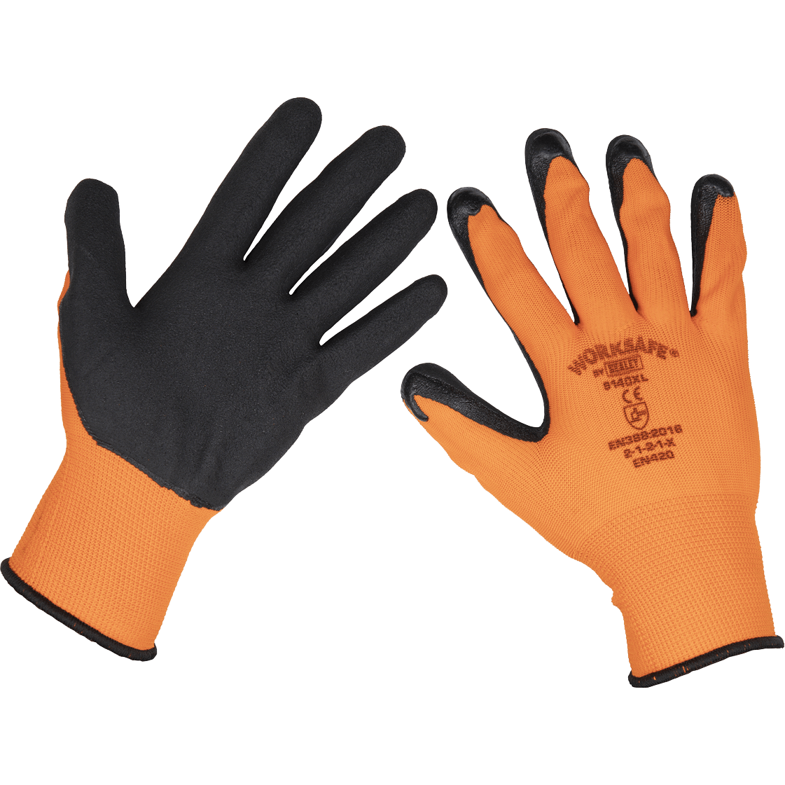 Sealey TSP140XL/6 Foam Latex Gloves (Large) - Pack of 6 Pairs