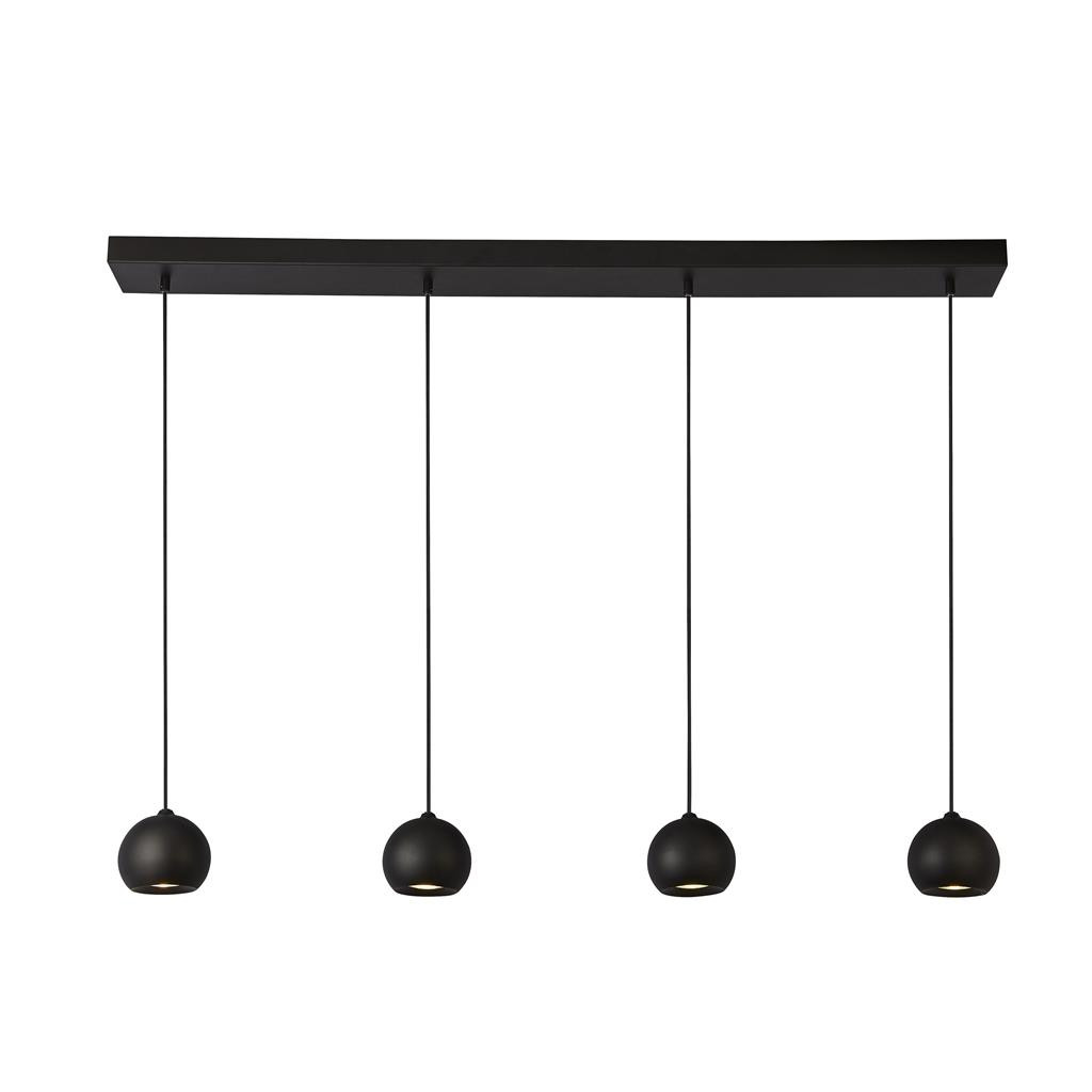 Searchlight Matt Black 4 Lights Bar Pendant - Searchlight Eindhoven