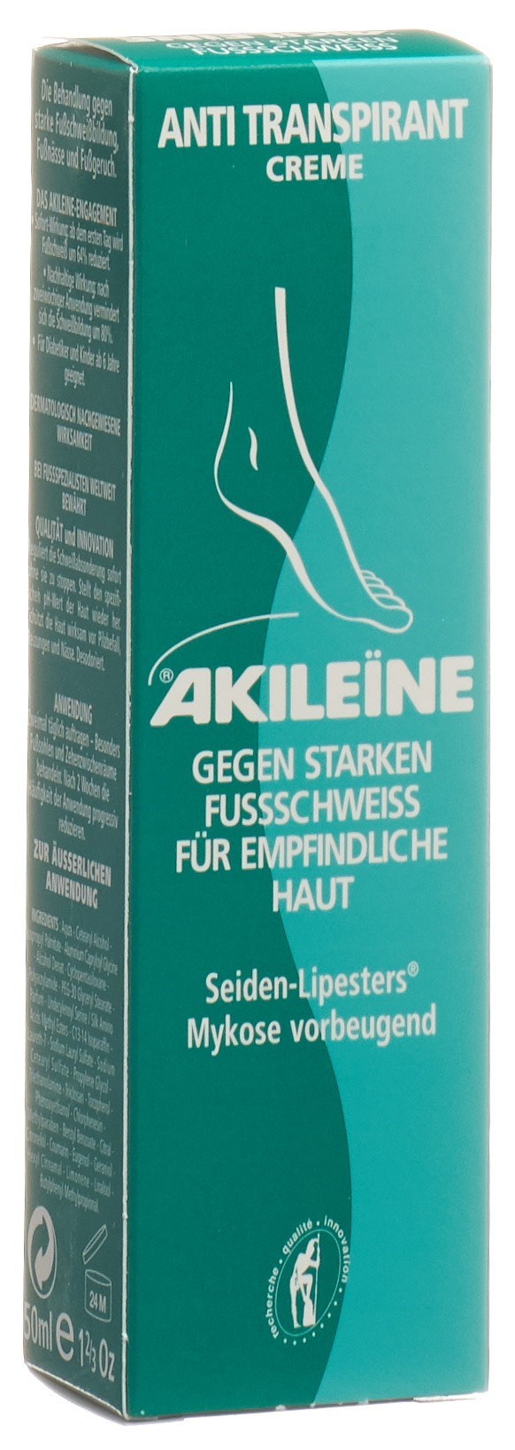 Akileine Deo Antiperspirant Feet Cream 50ml