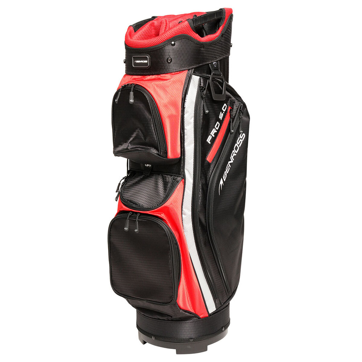 Benross Pro 5.0 Golf Cart Bag, Black/red/silver | American Golf