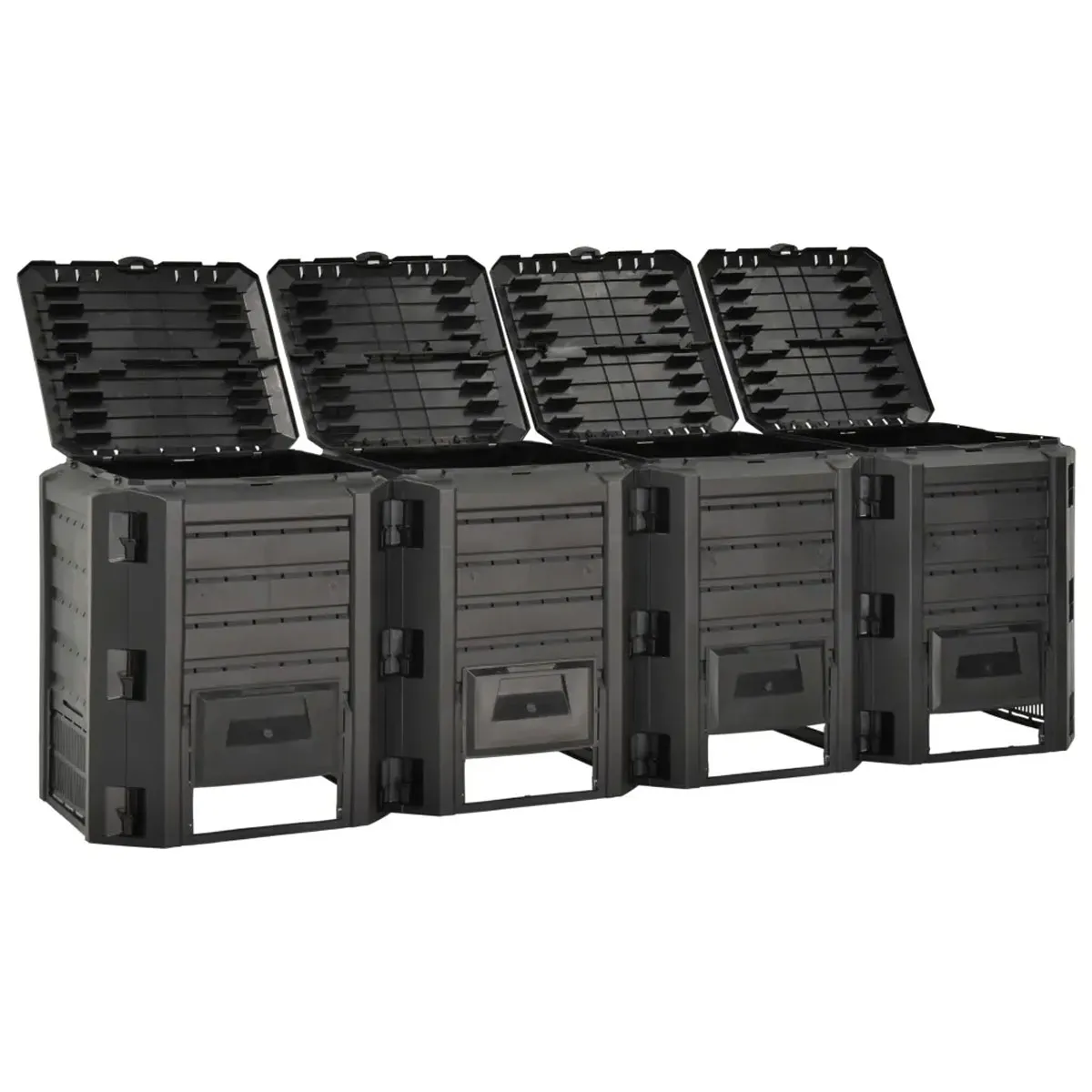 VidaXL Garden Composter Black 1600 L