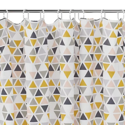  Koros Multicolour Triangle Shower Curtain (W)180Cm
