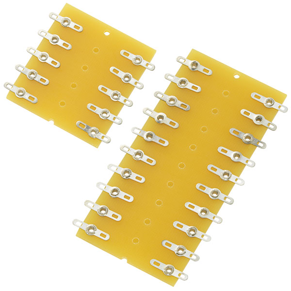 TRU COMPONENTS Dual Row Solder Terminal Strip 2 x 5 Contacts Epoxy...