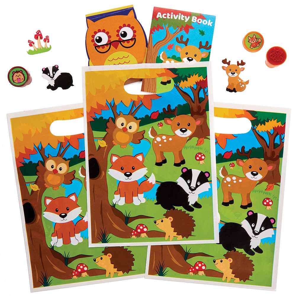 Baker Ross Woodland Animals Party Loot Bags (Pack of 10)