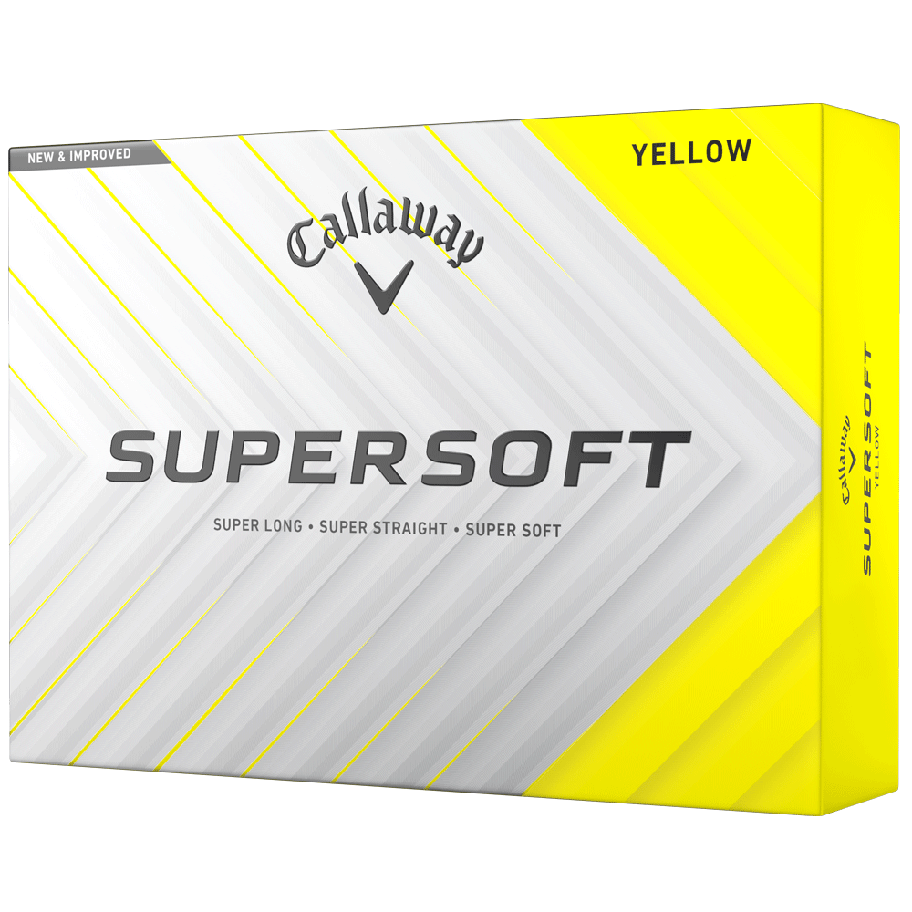 Callaway Golf Callaway 2025 Supersoft Golf Balls - Yellow - 1 Dozen