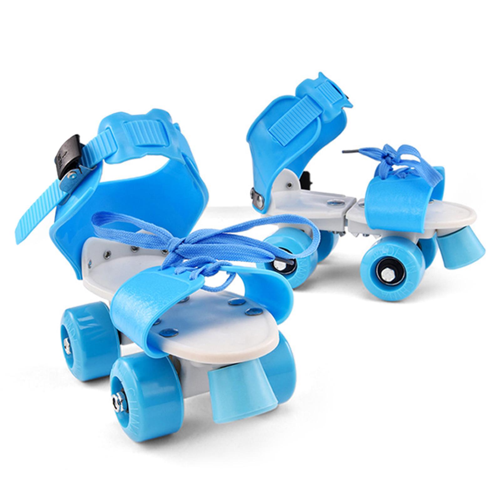 GoolRC Adjustable Size Children Roller Skates Double Row Skates Skating Shoes Double Wheels Skates for blue