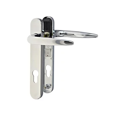 Yale Short Backplate Door Handle - Chrome