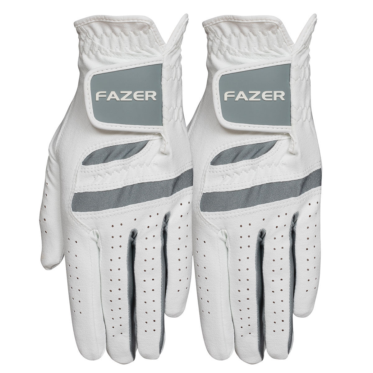 Fazer Women's 'Hybrid' Duel Pack Synthetic Golf Gloves|Size: M|white