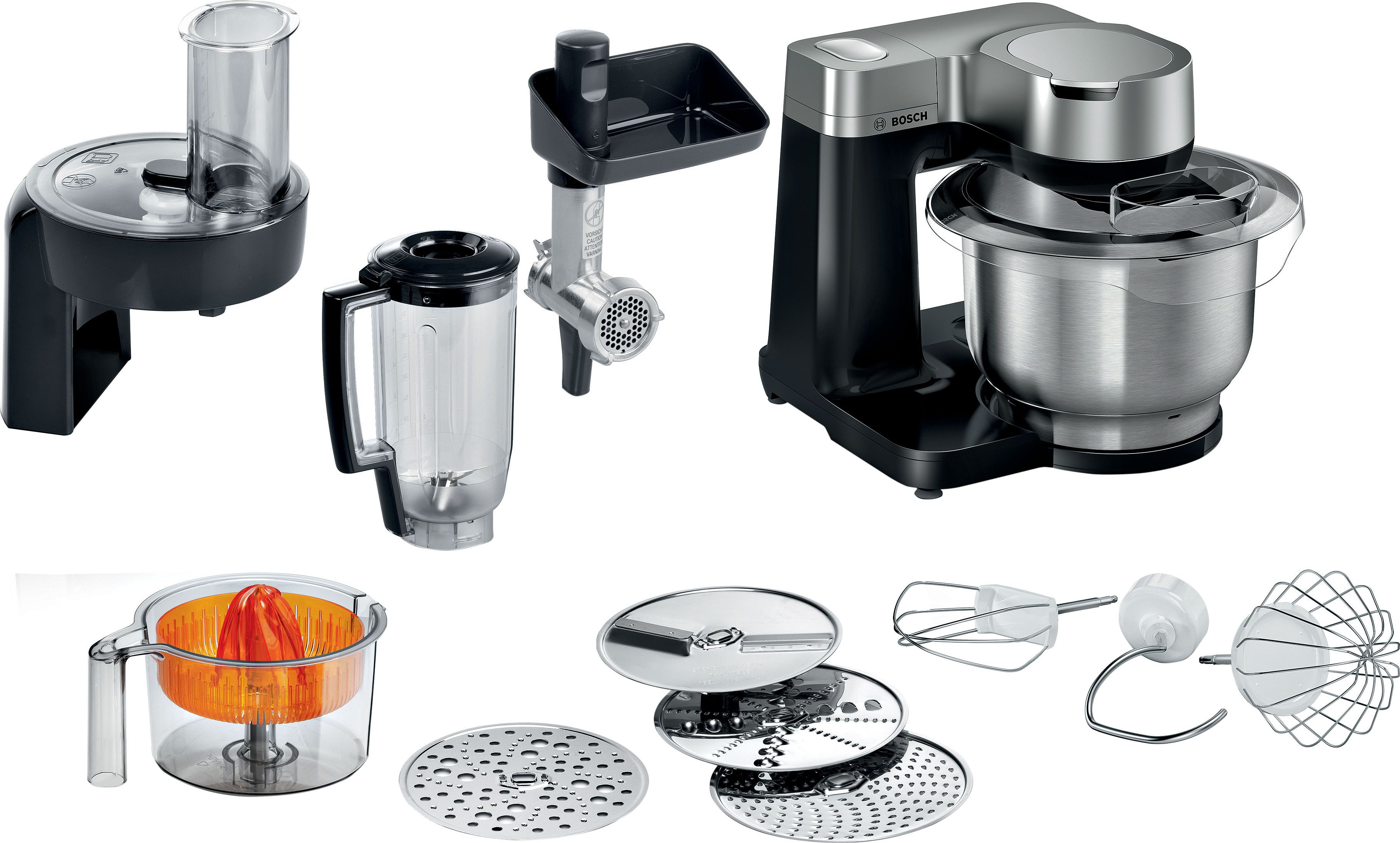 Bosch Series 2 Mums2vm40g Stand Mixer With 3.8 Litre Bowl - Black, Black