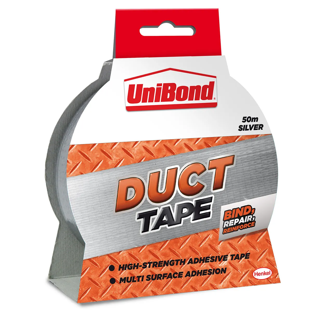 Unibond UNI1405197 Duct Tape 50mm x 50m Silver