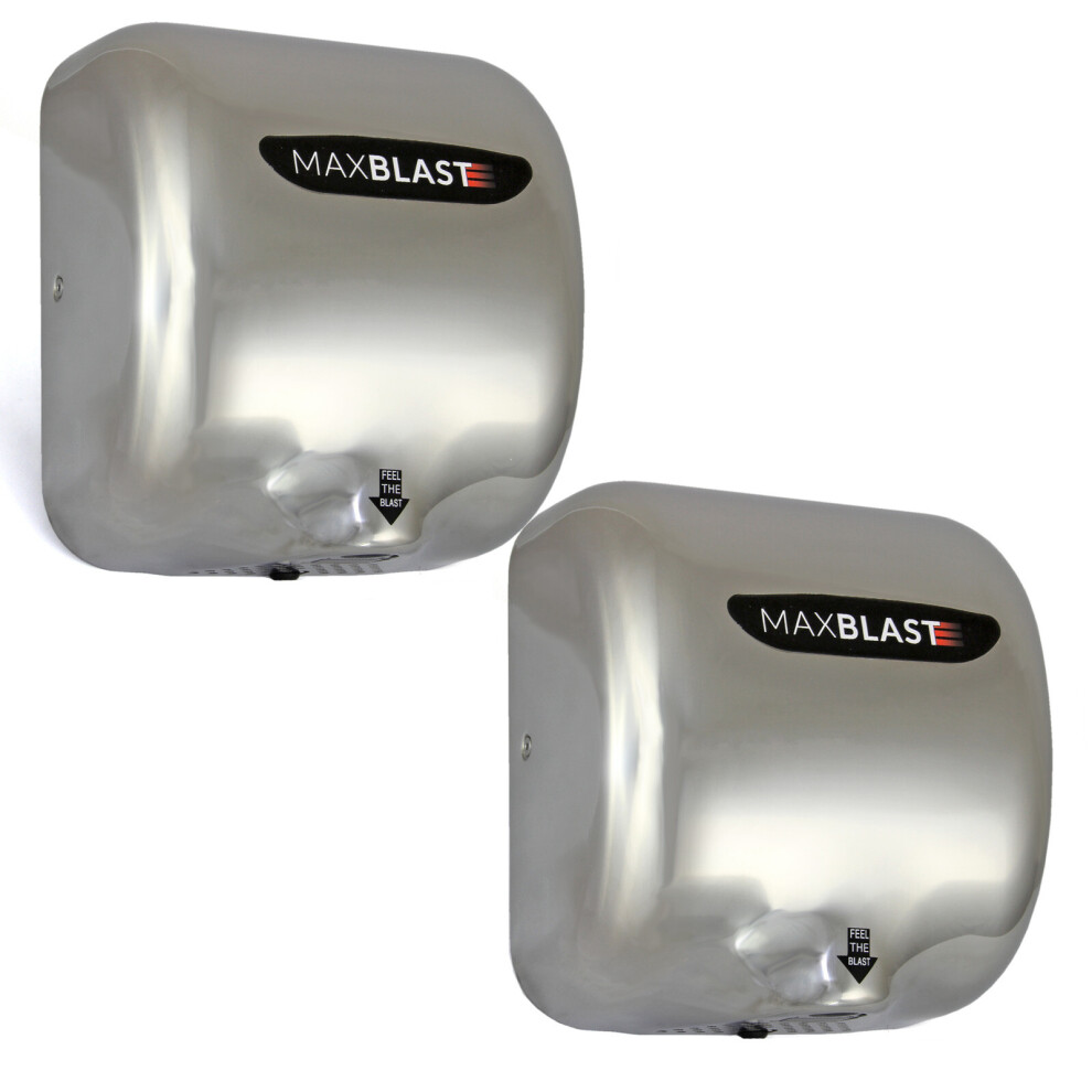 MAXBLAST Automatic Hand Dryers 2 x Electric PowerfulToilet Drying Speed Drier Machine