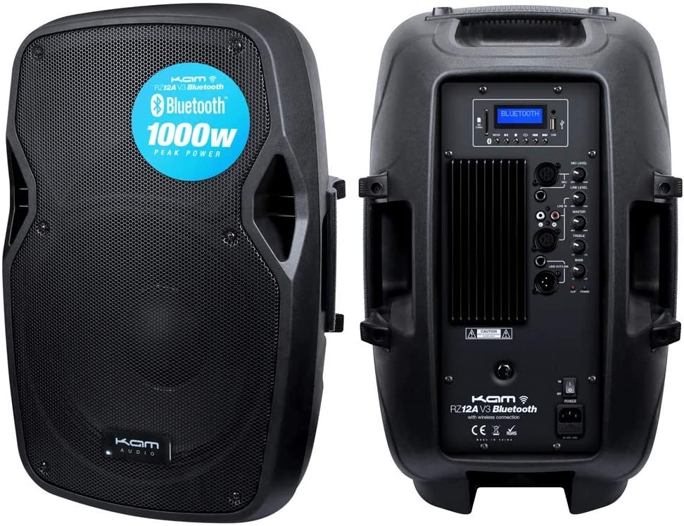 Kam RZ12ABT Active 250W Wireless Bluetooth Speaker - Black