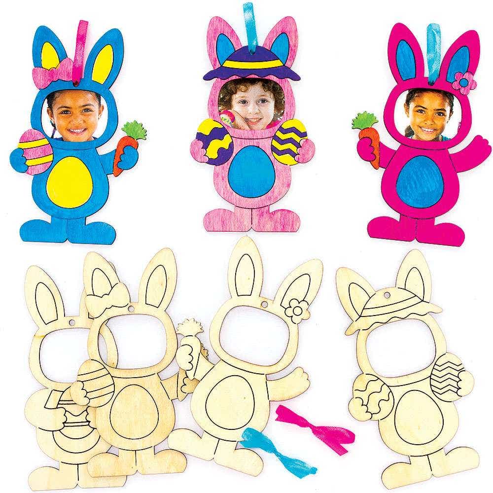 Baker Ross Easter Bunny Wooden Photo Frames (Pack of 10)