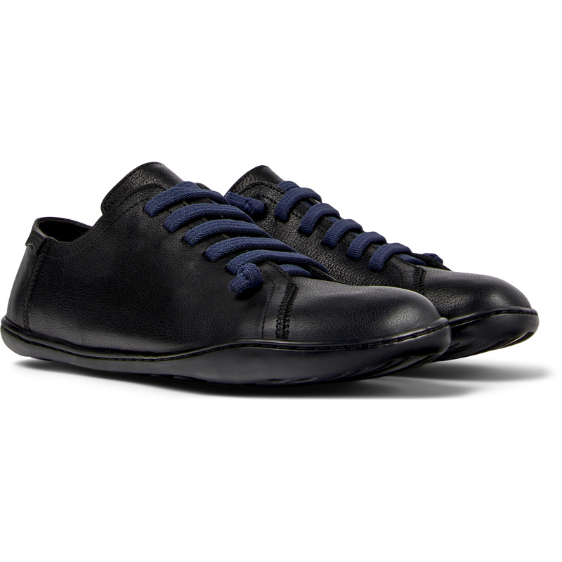 Camper Peu - Lace-Up For Women - Black, Size 4, Smooth Leather