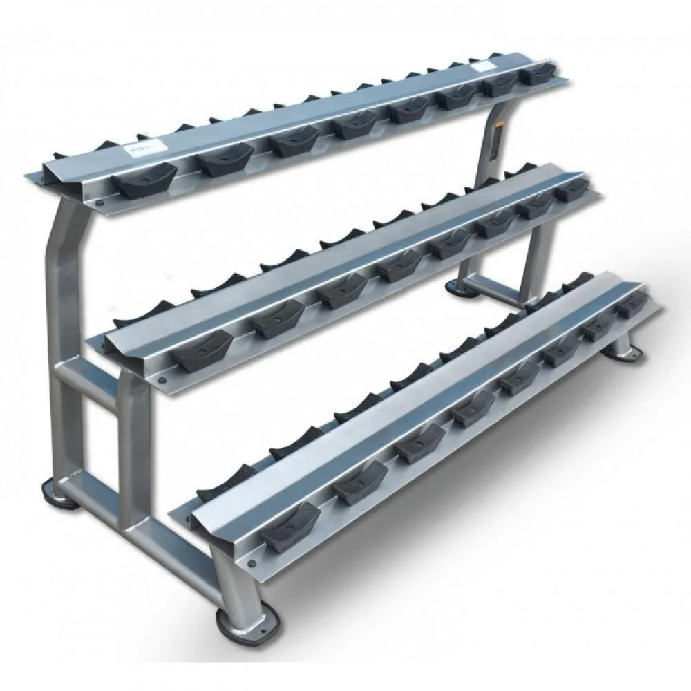 MYO Strength Dumbbell Rack - 12 Pair 3 Tier with Stirrups
