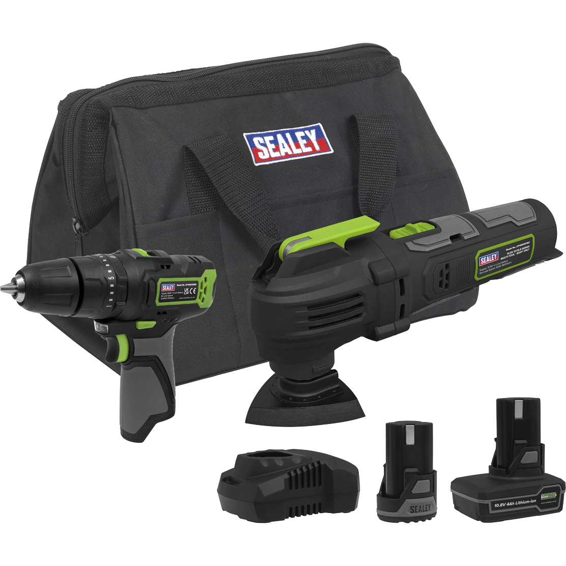 Sealey 2 x 10.8V SV10.8 Series Combi Drill & Multi-Tool Kit
