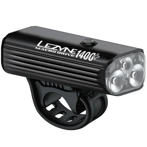 Lezyne Macro Drive 1400+ Front Bike Light - Black / Rechargeable / Front