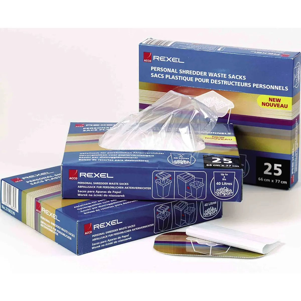 rexel Sacs à déchets Rexel 115 L - 100 Unités