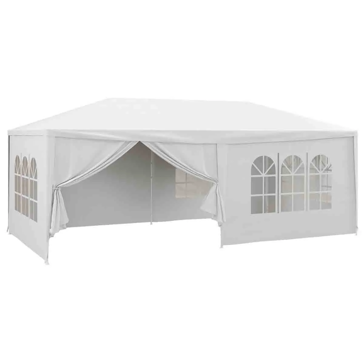 6 x 3(m) Outdoor Gazebo Canopy Party Tent with 6 Removable Side Walls