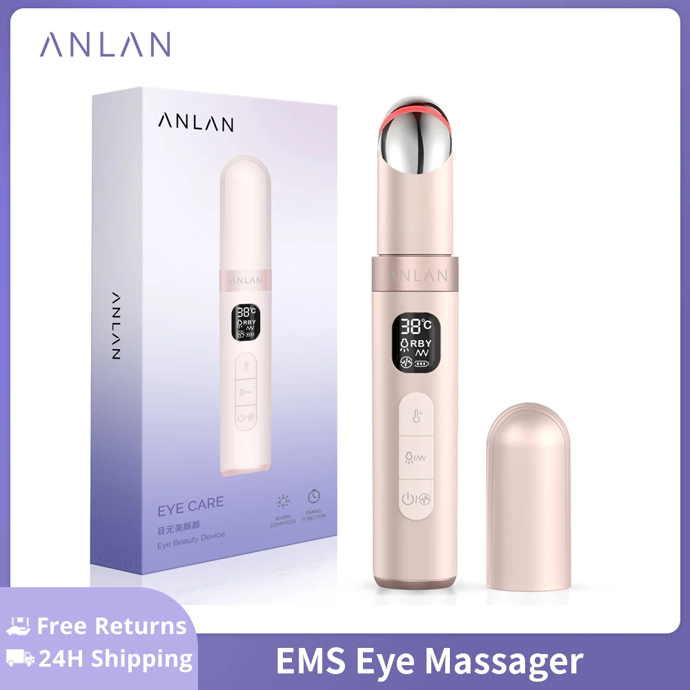 ANLAN Electric Ems Eye Massager Eye Skincare Skin Care Tool Vibration 45℃ Hot Massage Relax Eyes