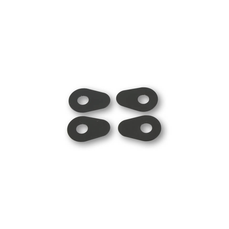 SHIN YO Alu mounting plates INDY SPACER for various YAMAHA, Set, black, black