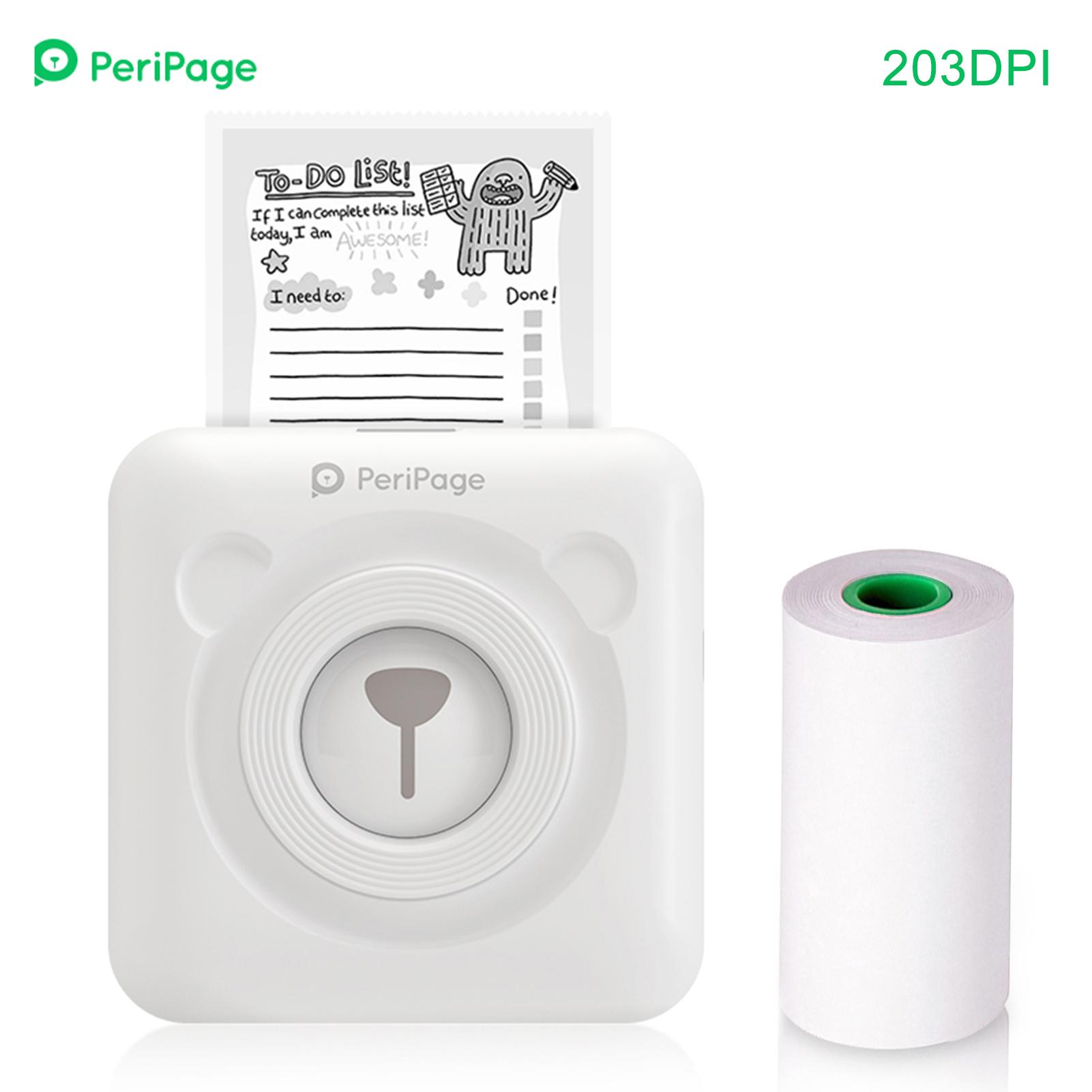GoolRC Mini Portable Thermal Printer Paper Photo Pocket Thermal Printer 57 mm Printing Wireless Bluetooth Android IOS Printers brown