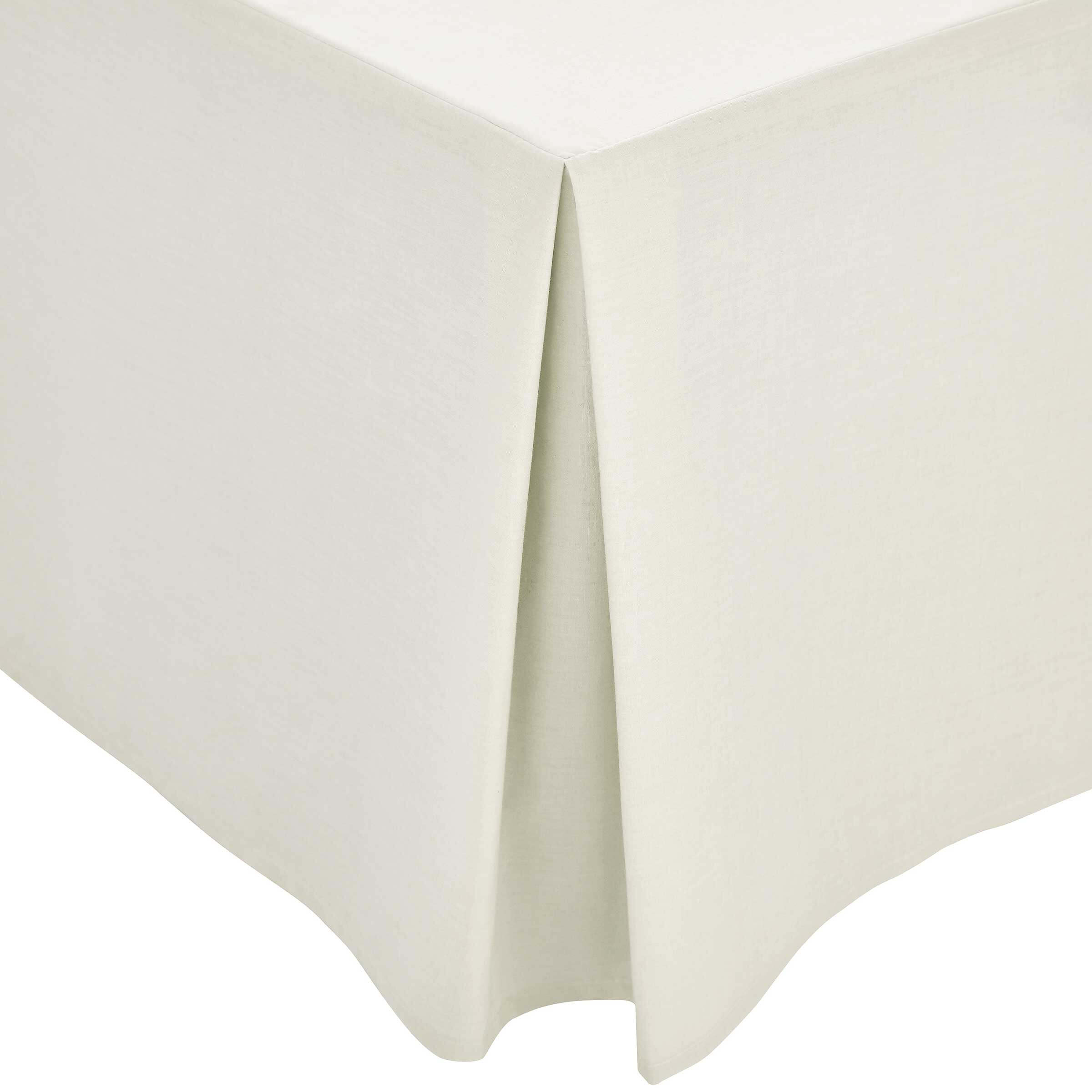 Bedeck 1951 Plain Dye Percale Kingsize Valance, Ivory