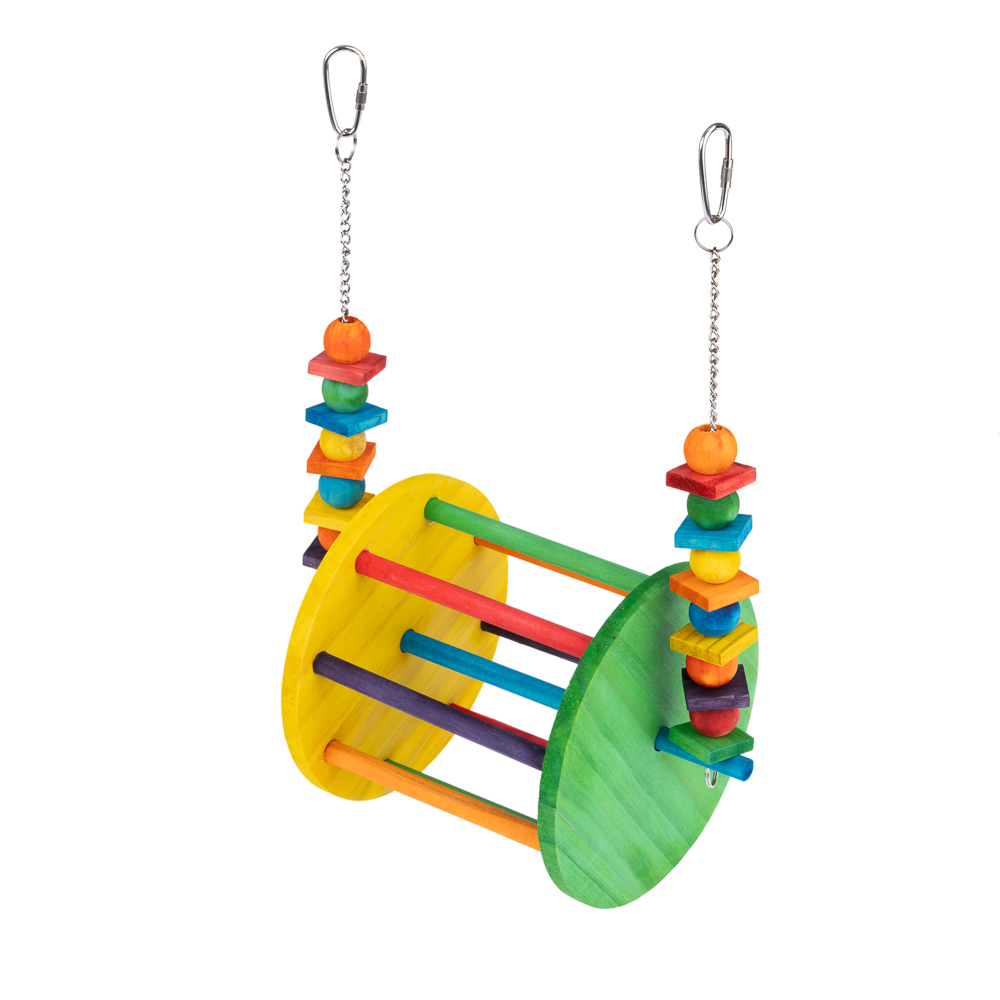 Tiaki Ferris Wheel Bird Swing - Size L: 30.5 X 23 X 15cm (l X W X H)